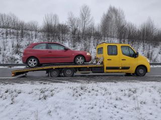 Laweta podczas opadów śniegu – Lubin