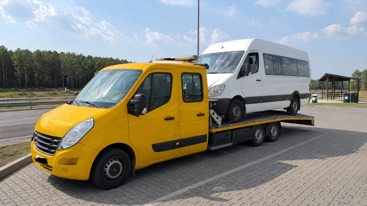 Minibus pracowniczy na platformie – Lubin