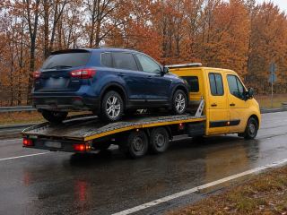 Transport SUV-a jesienią – Lubin